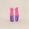 Pink and purple patchwork women's warm gloves and fashionable color-blocking knitted cold-proof hand covers Specification image